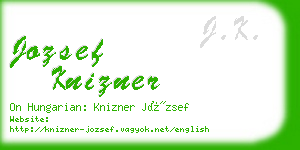 jozsef knizner business card